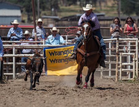 Rodeo action at the Cottonwood Rodeo in Northern California.