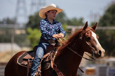 Rodeo action at the Cottonwood Rodeo in Northern California.