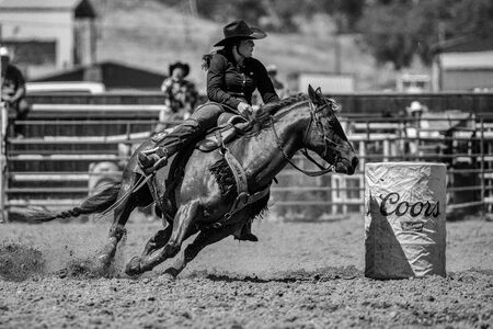 Rodeo action at the Cottonwood Rodeo in Northern California.