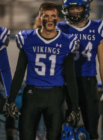 Football action with Coeur d'Alene vs Mt. View High School in Coeur d'Alene, Idaho.