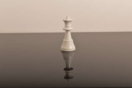 White queen chess standing on the table. Leader concept.の写真素材