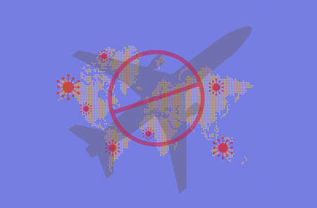 Travel restrictions due to the spread of the dangerous Coronavirusの写真素材