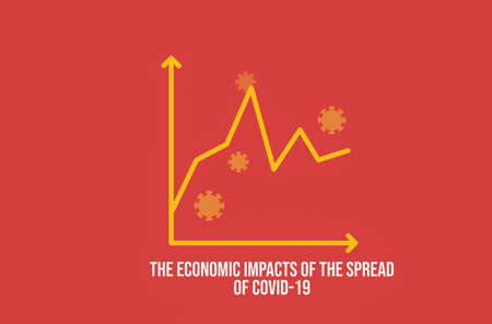 Stock market down on Coronavirus fears. Economic crisis concept