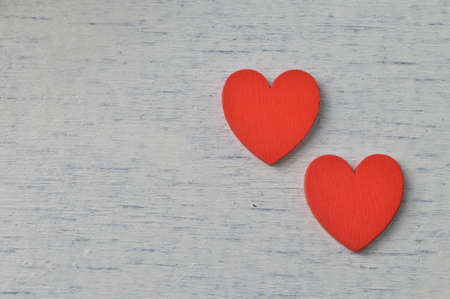 Love shapes isolated on a white background with copy space for the textの写真素材