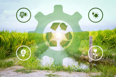 Agriculture field with high technologies and innovations in agro-industry.
