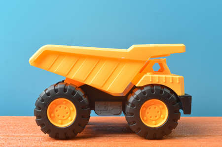 View of dump truck toy construction vehicleの写真素材