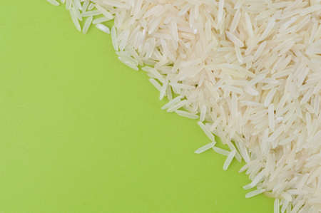 Close up view of rice grain texture. Copy space for the text