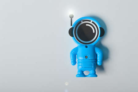 Collection of cleaning tools at the school corridorの写真素材