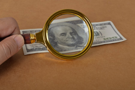 Dollar US money banknotes. US economy, banking, tax, finance,, stock market and business investment concept.の写真素材