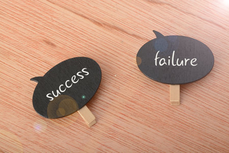 the opposite words are success and failureの写真素材