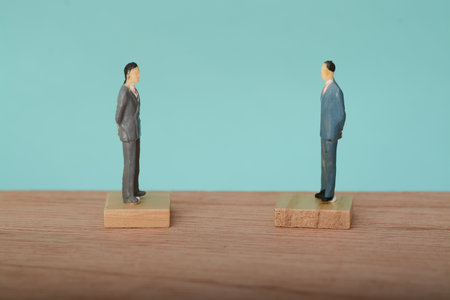 competitive business world, the businessman faced his rival head-on, determined to outwit and...