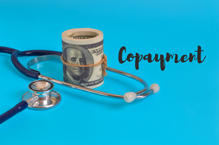 A copayment is a fixed amount of money that an individual is required to pay out-of-pocket for a healthcare service or medication covered by their insurance planの写真素材