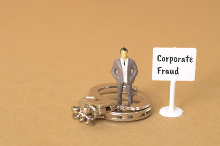 Corporate fraud is a deceptive act committed by an individual or group within a company to gain financial advantage or avoid losses, often involving illegal or unethical practices.の写真素材