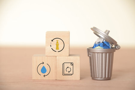 The image illustrates the concept of a circular economy, where resources are reused and recycled to...
