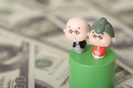 The image suggests that careful financial planning and budgeting can contribute to a more comfortable and enjoyable retirement experience.の写真素材