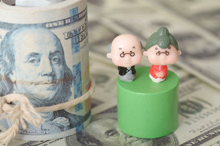 The image suggests that careful financial planning and budgeting can contribute to a more comfortable and enjoyable retirement experience.の写真素材