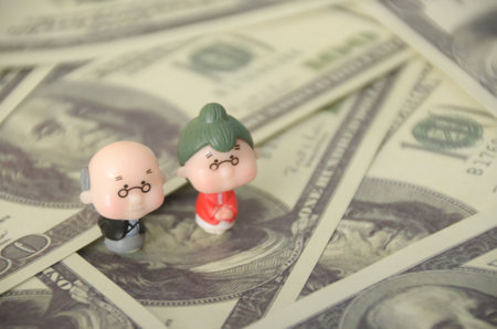 The image suggests that careful financial planning and budgeting can contribute to a more comfortable and enjoyable retirement experience.の写真素材