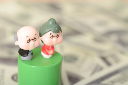 The image suggests that careful financial planning and budgeting can contribute to a more comfortable and enjoyable retirement experience.の写真素材