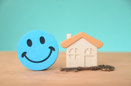 The image inspires and motivates individuals to work towards their goal of homeownership, emphasizing the positive benefits and rewards associated with this milestoneの写真素材