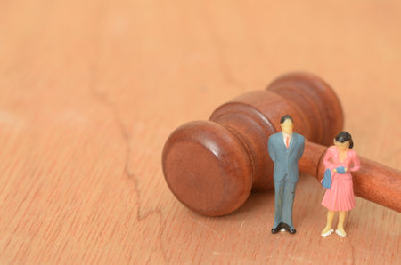 The image could be interpreted as a warning about the potential consequences of divorce or separation.の写真素材