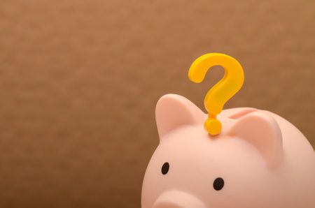 The Uncertainty of Financial Decisions: A Symbol of Doubtの写真素材