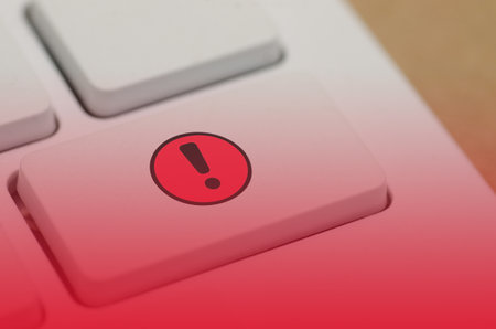 Caution Ahead: Online Safety Under Threatの写真素材