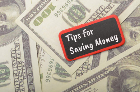 Tips for Saving Money â€“ Financial Advice on a Chalkboard