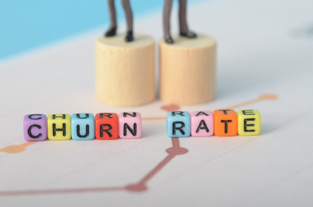 Market Analysis: Churn Rate Depicted with Beads and Graph Representation