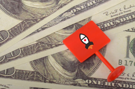 Wealth Launch: Visual Metaphor for Rapid Financial Growth and Success