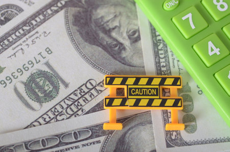 Money Risks Ahead: Proceed with Cautionの写真素材