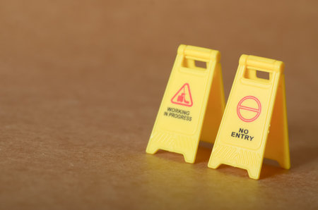 Caution Signs Indoors â€“ â€œWorking in Progressâ€ and â€œNo Entryâ€ A-Frame...