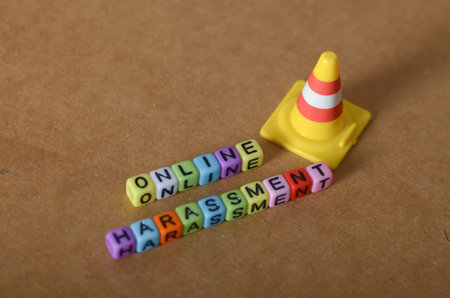 Caution Against Online Harassment, Awareness Image of Online Harassmentの写真素材