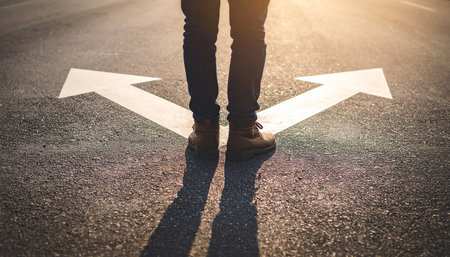 Standing at the Crossroads: A Journey of Uncertainty and New Beginningsの素材