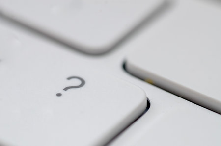 Digital Inquiry Concept with Question Mark Key Representing User Curiosity and Innovation
