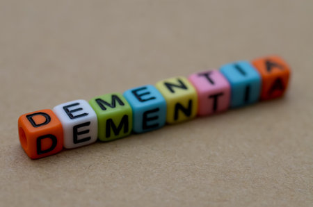 Dementia Text Representing Neurological Degeneration and Mental Impairment