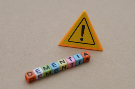 Conceptual Image of Brain with Dementia Sign Showing Decline in Mental and Cognitive Skills
