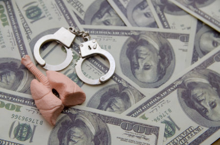 Caged Heart: The Criminal Enterprise of Forced Organ Harvesting on the Black Market.の写真素材