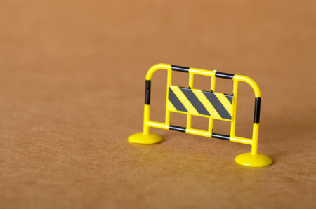 Symbolic Barricade Signaling a Boundary or Warning