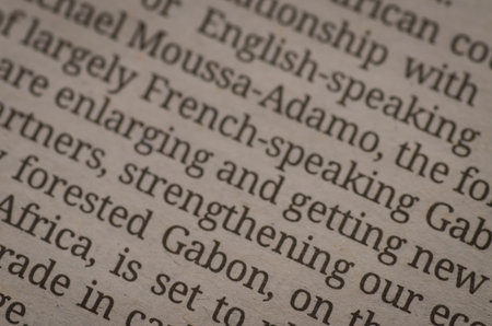 A close-up of a newspaper article discussing international relations, focusing on diplomacy in...