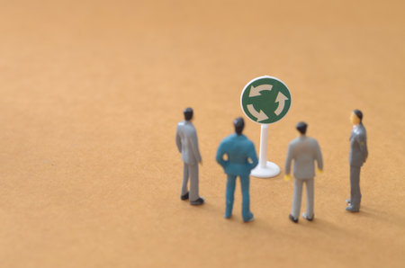 Corporate Decision Makers Evaluating Circular Economy and Recycling System Conceptの写真素材