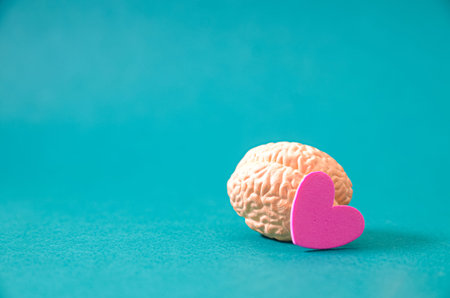 Love Your Mental Health Concept with Artistic Heart Symbol for Self-Compassionの写真素材