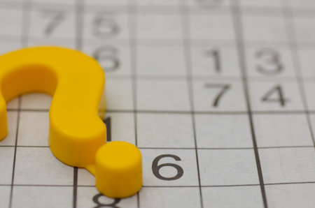 Sudoku Game Featuring Numbers and Question Mark Representing Uncertainty