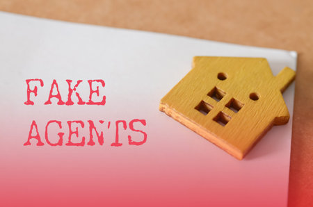 Close-Up of Real Estate Awareness Image Highlighting Fake Agents Warning
