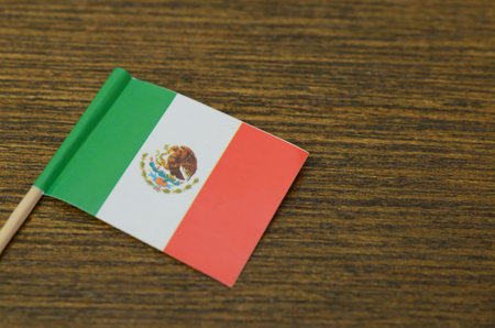 Mexican Flag Representing Latin American Culture and Identityの写真素材