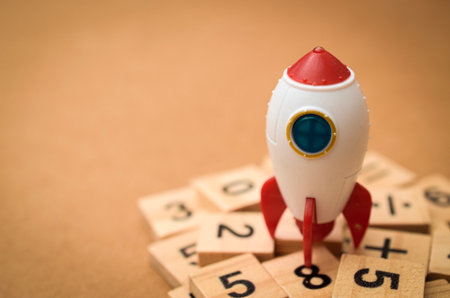Launching STEM Learning and Mathematics Career Success Concept Background