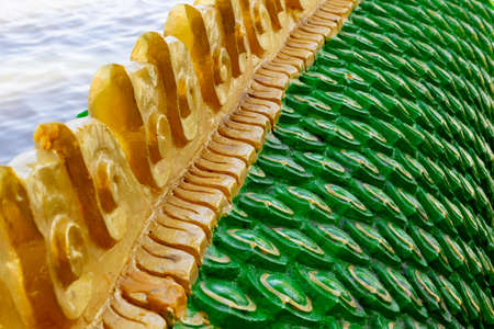 Pattern of Naga scales, Thai art, stucco work in temples, emphasizing patterns, used as background
