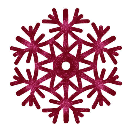 paint watercolor snowflakes illustration. Holiday traditional decoration, sign of winter, cold weather, symbol of unique beauty. Hand painted drawing, isolated on white background.の写真素材