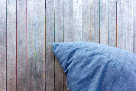 Big sack pattern canvas sack cloth on wood table