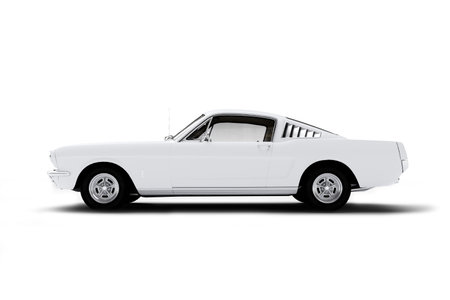 Any view white car on a white background, isolated studio shot 3D render.の写真素材