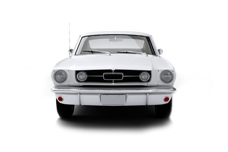 Any view white car on a white background, isolated studio shot 3D render.の写真素材